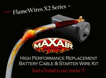 FlameWires X2 Series : Yamaha Road Star (NOT Warrior)  - Replacement Battery / Starter Cables !!!